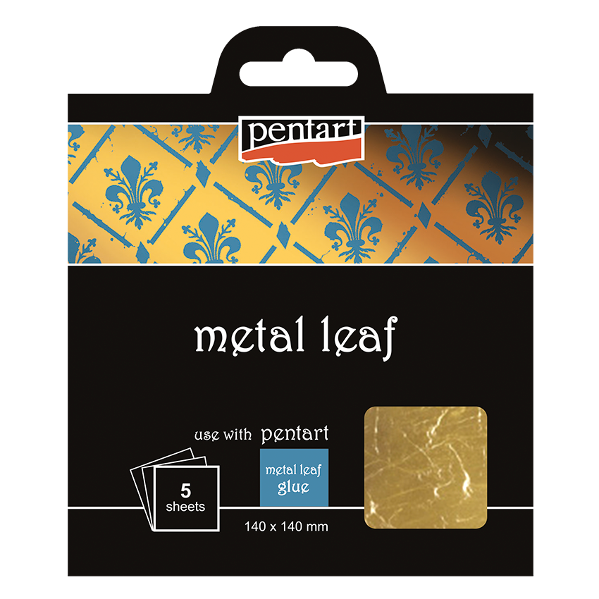 GOLD- METAL LEAF- 14X14 CM, 5 SHEETS/PACK