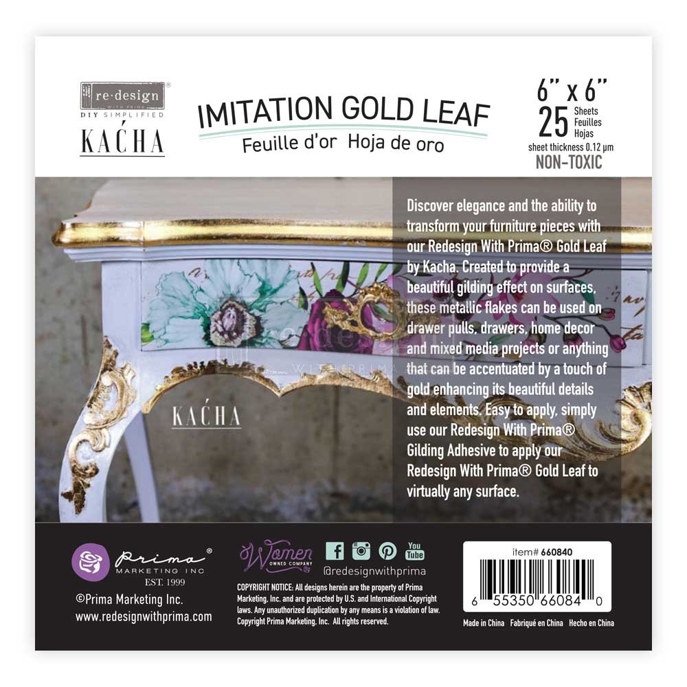 GOLD LEAF- 25 SHEETS