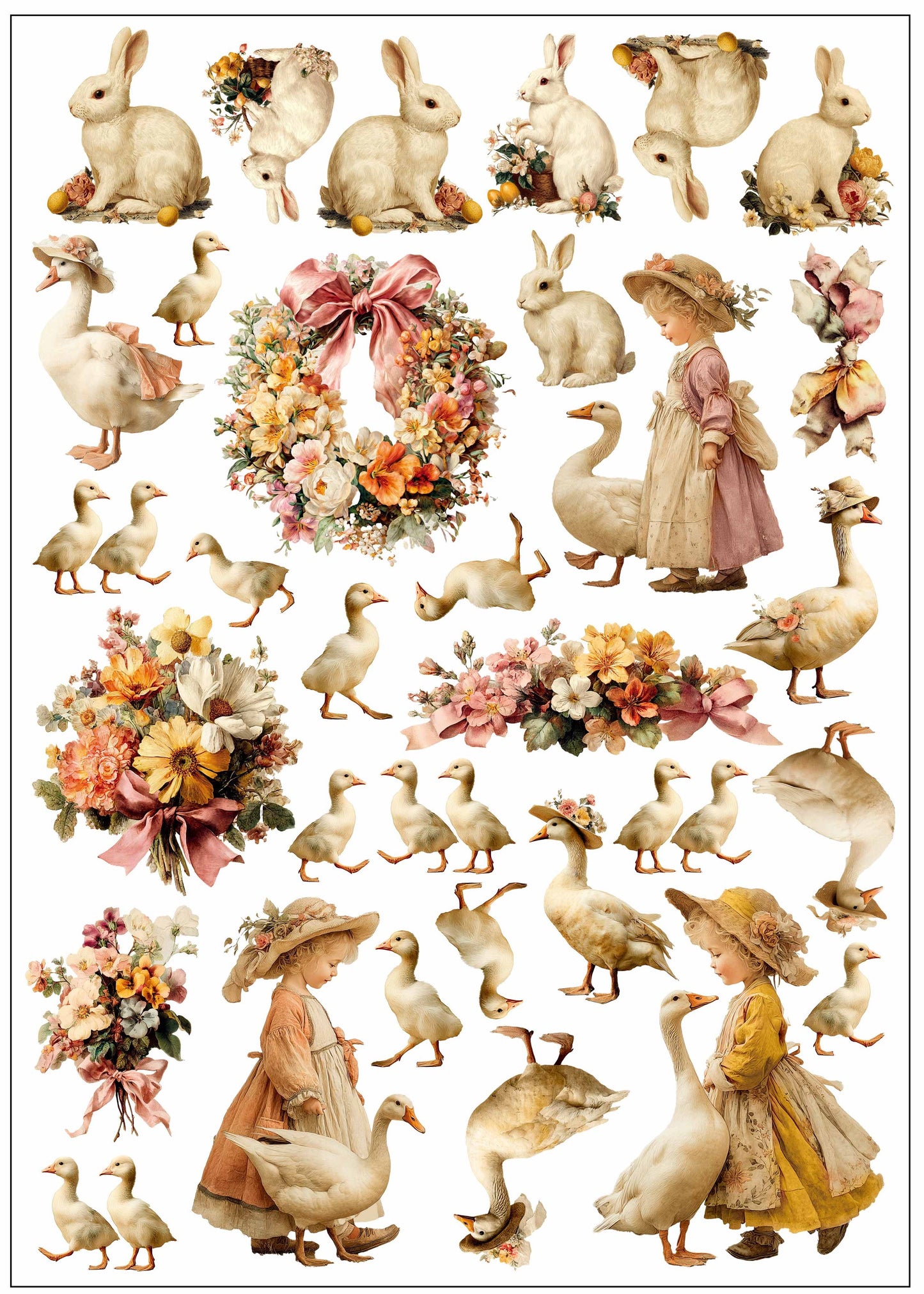 Goose family- A4 transfer sheet