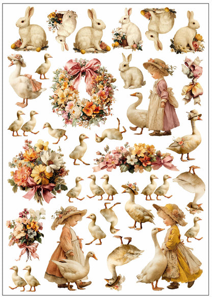 Goose family- A4 transfer sheet
