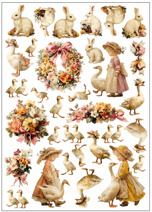 Goose family- A4 transfer sheet