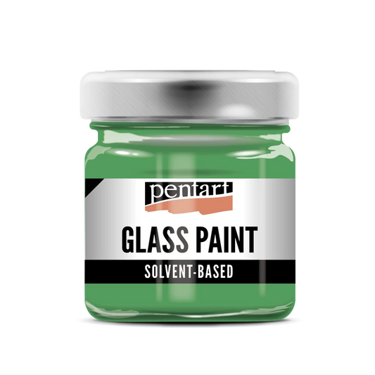 GREEN- GLASS PAINT SOLVENT BASED, 30 ML