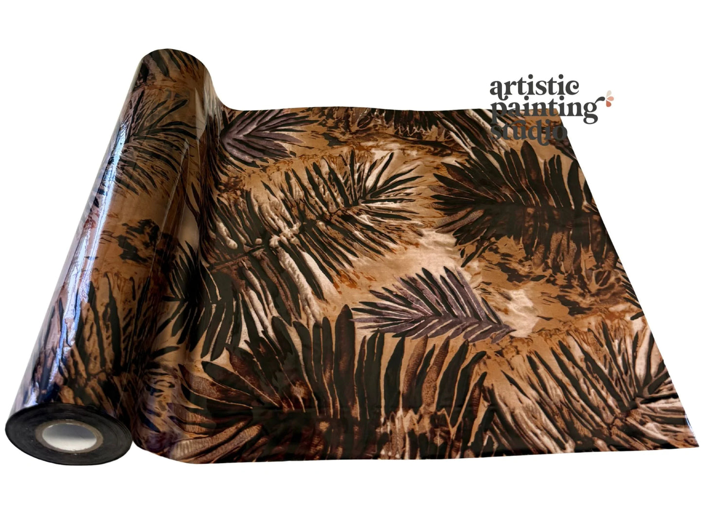 HAZEL PALMS (SEMI-TRANSPARENT) Rub On Metallic Foil by APS - Textile Friendly