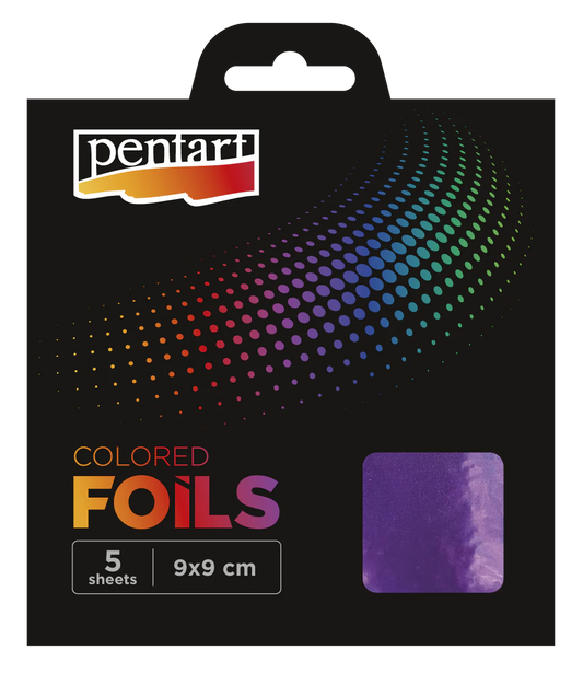 DARK PURPLE - COLOURED FOIL SHEETS 9X9 CM 5 SHEETS/PACK