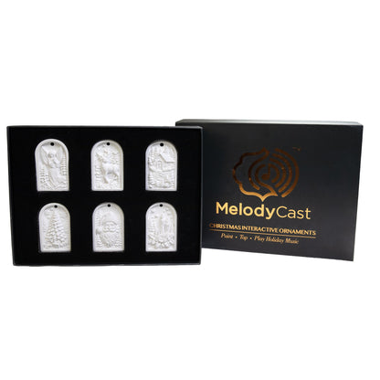 MelodyCast: Paint-Tap-Play Christmas Ornaments (Set of 6)