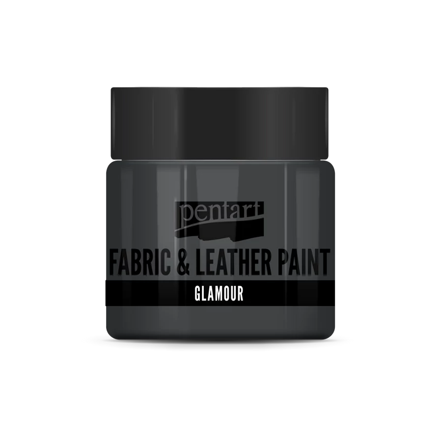 OLD SILVER -GLAMOUR FABRIC & LEATHER PAINT, 50 ML