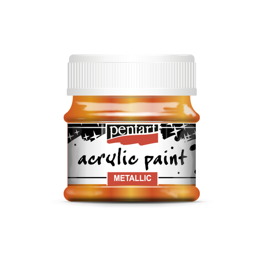 ORANGE -METALLIC ACRYLIC PAINT