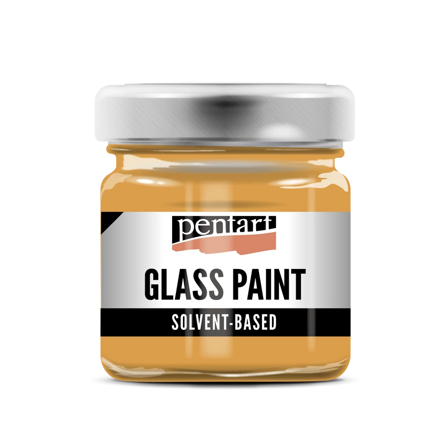 ORANGE- GLASS PAINT SOLVENT BASED, 30 ML