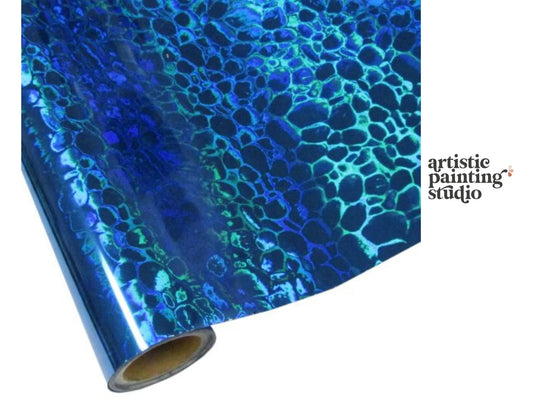 PEBBLES (BLUE) Rub On Metallic Foil by APS - Textile Friendly