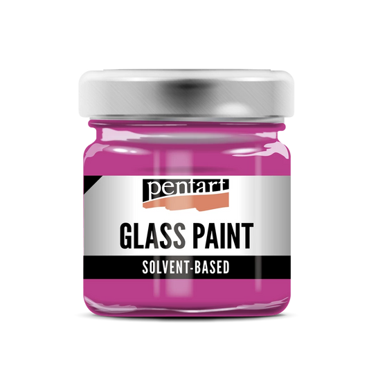 PINK- GLASS PAINT SOLVENT BASED, 30 ML
