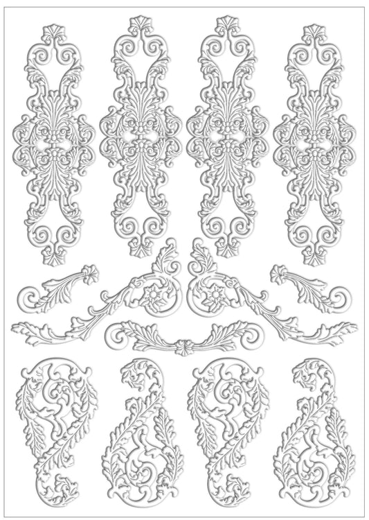 Mixed Media 3D Embellishment Sheet- Ornament 1