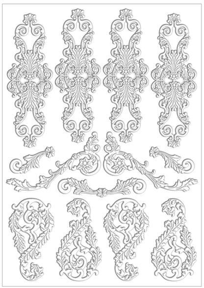 La Blanche Mixed Media Embellishments- 4 sheet bundle