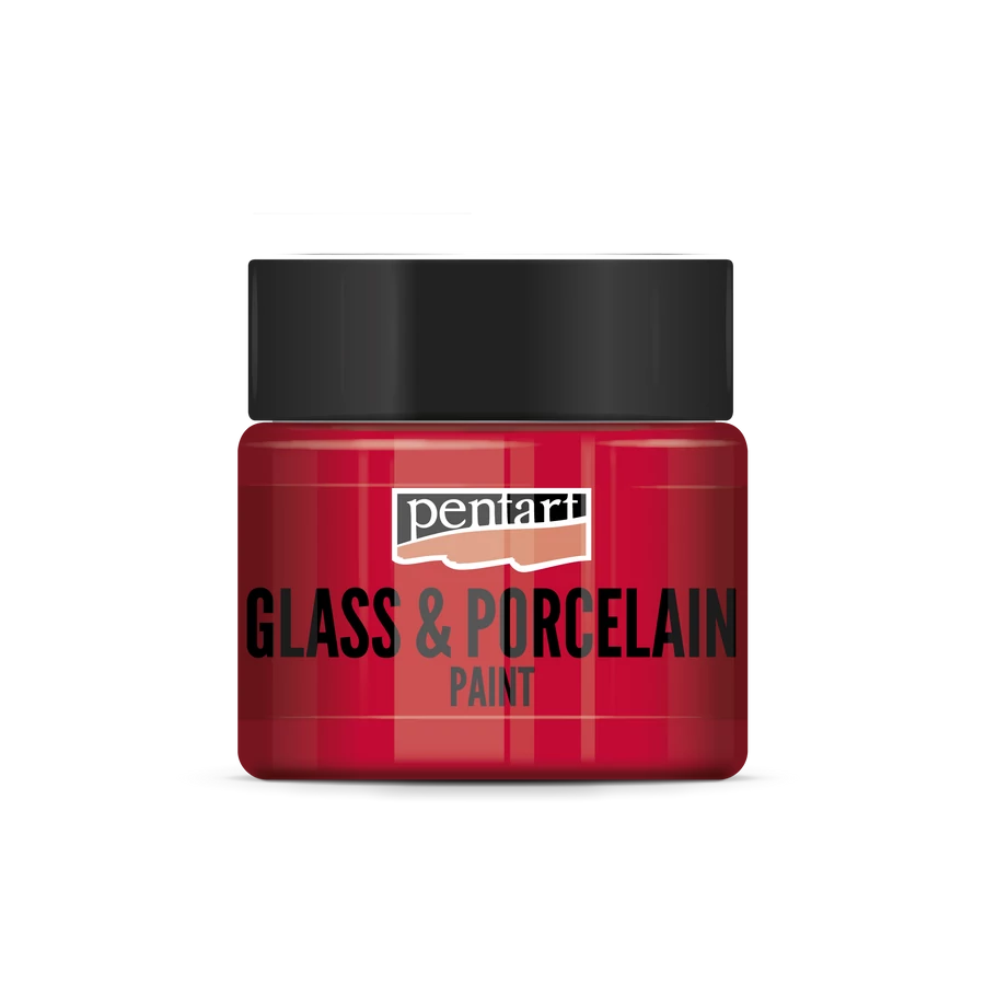 RED- GLASS & PORCELAIN PAINT 30 ML