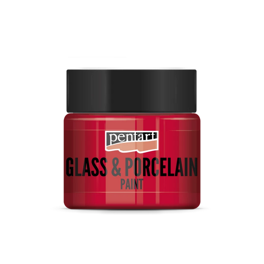 RED- GLASS & PORCELAIN PAINT 30 ML