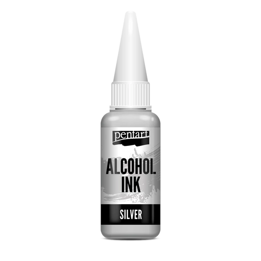 SILVER- METALLIC ALCOHOL INK, 20 ML
