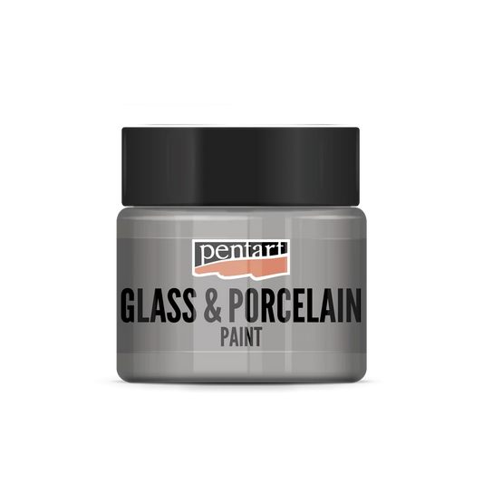 SILVER- GLASS & PORCELAIN PAINT 30 ML
