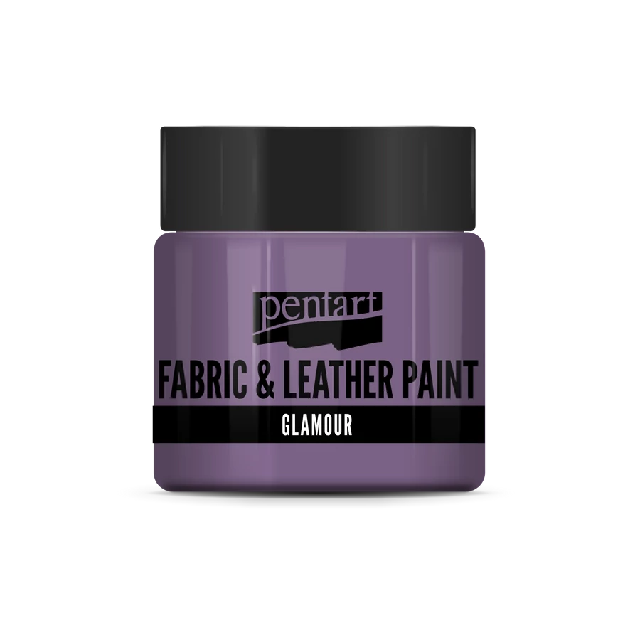 SILVERY PURPLE -GLAMOUR FABRIC & LEATHER PAINT, 50 ML