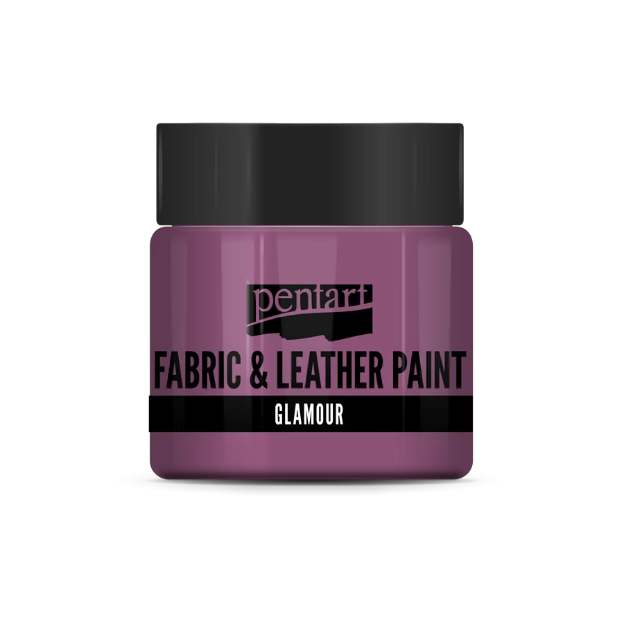 SILVERY ROSE -GLAMOUR FABRIC & LEATHER PAINT, 50 ML