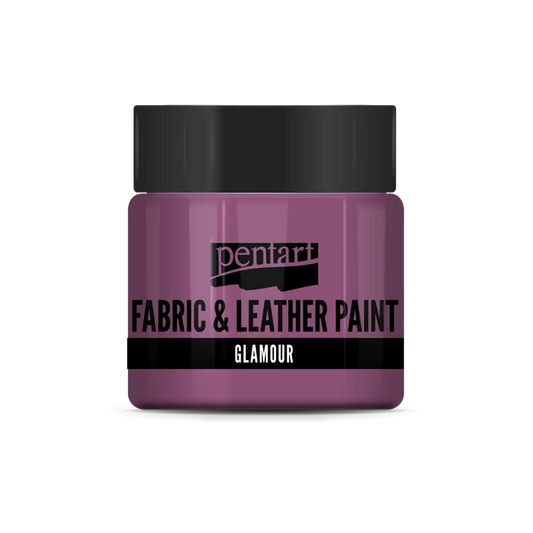 SILVERY ROSE -GLAMOUR FABRIC & LEATHER PAINT, 50 ML