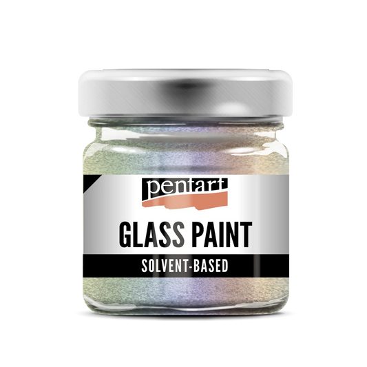SPARKLING RAINBOW- GLASS PAINT SOLVENT BASED, 30 ML