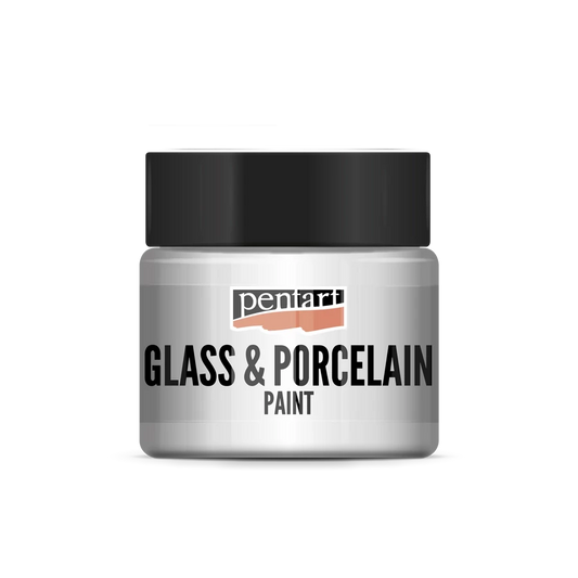WHITE- GLASS & PORCELAIN PAINT 30 ML