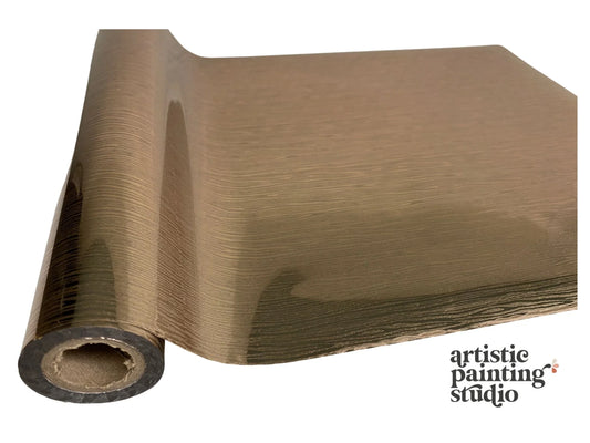 WOOD GRAIN ANTIQUE GOLD Rub On Metallic Foil by APS - Textile Friendly